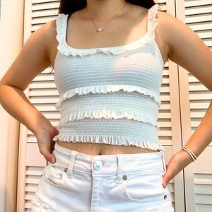 NWT never worn Urban Outfitters pepita smocked tank